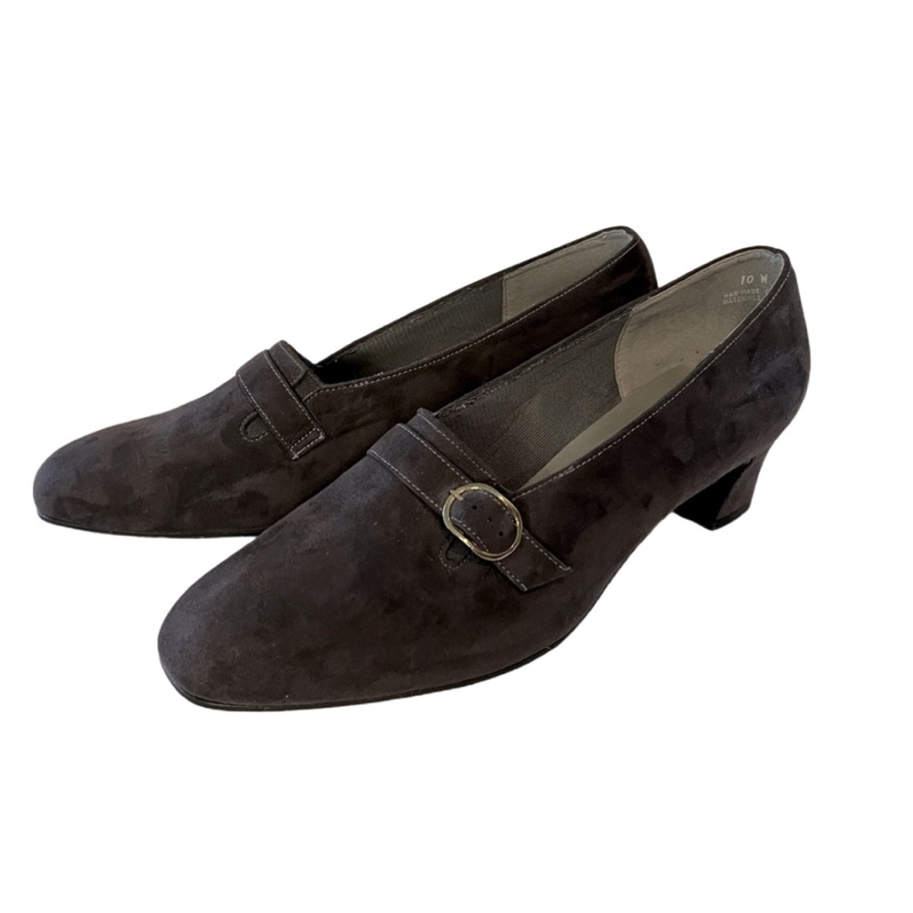 Vintage 90s Easy Street Gray Velvety Heels 10M